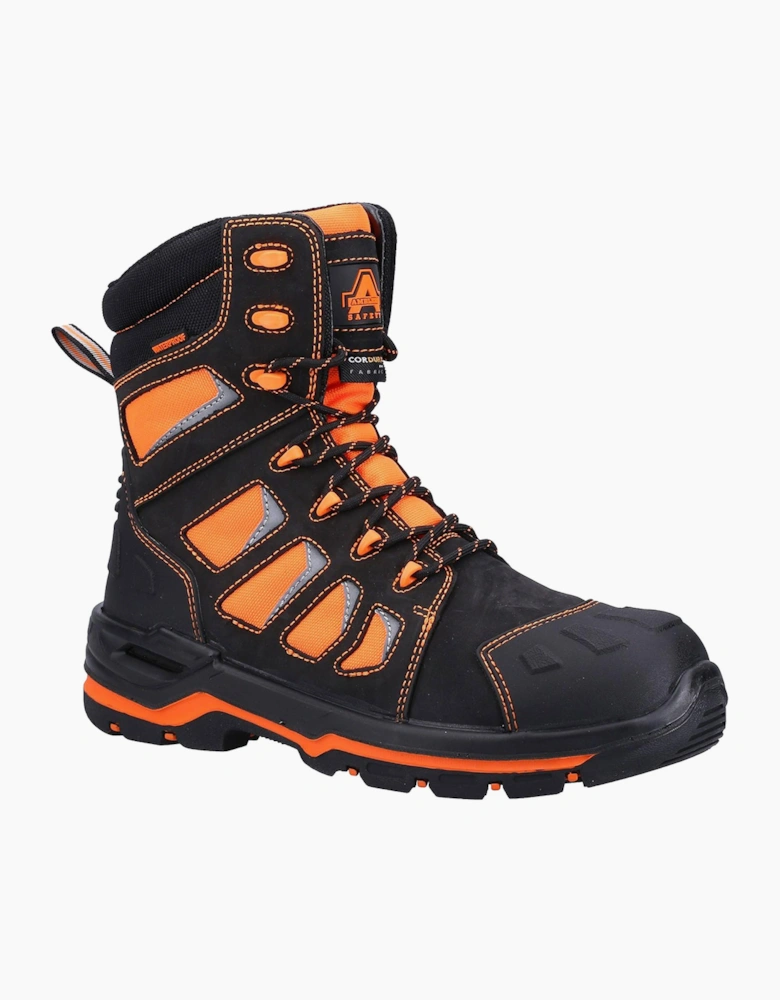 Amblers Safety Beacon Safety Waterproof Boot Mens Black / Orange