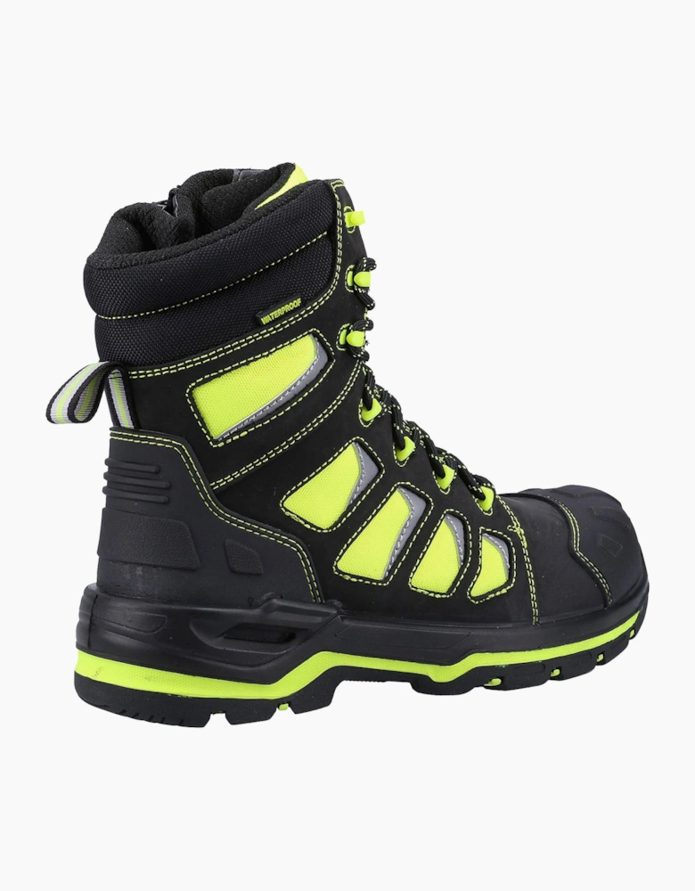 Amblers Safety Beacon Safety Waterproof Boot Mens Black / Yellow