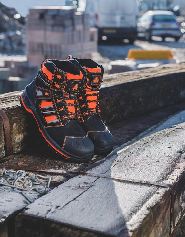 Amblers Safety Amblers Radiant Waterproof Safety Boots Mens Black / Orange