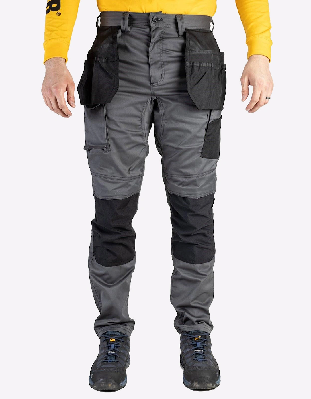 Caterpillar Essentials Stretch Trousers (Long) Mens Grey / Black