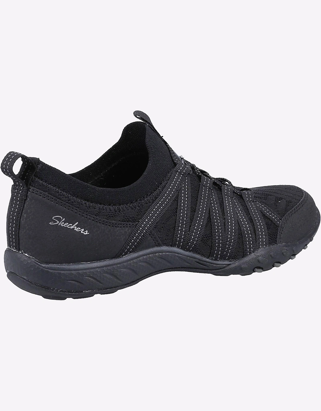 Skechers Breathe-Easy Memory Foam Womens Trainers Black