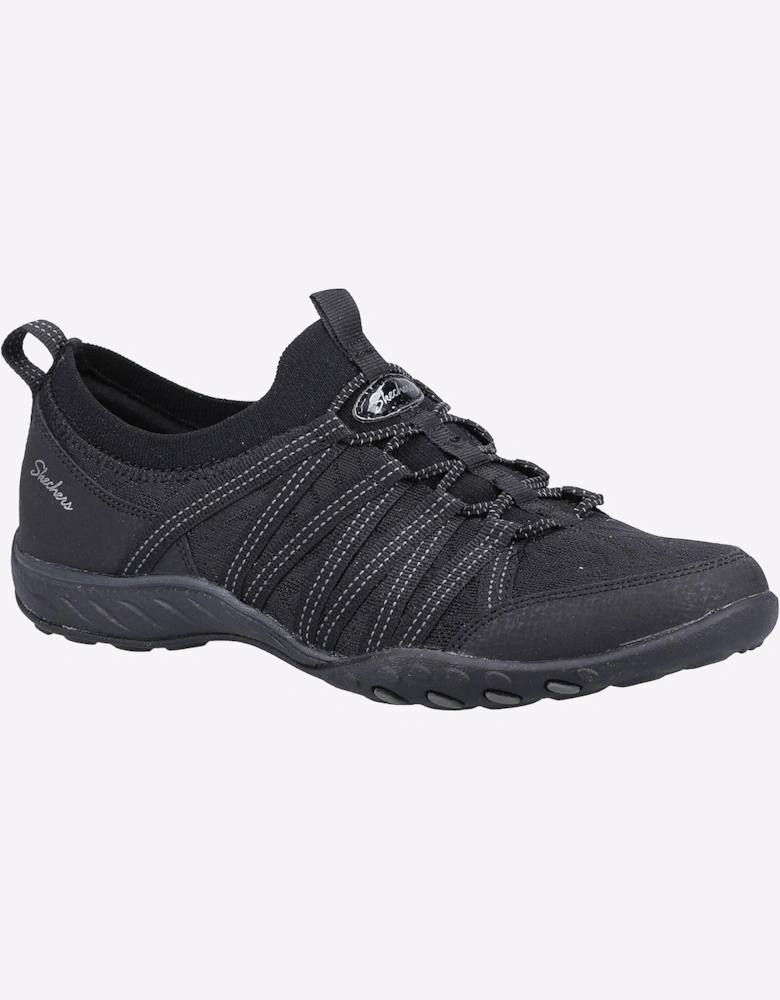 Skechers Breathe-Easy Memory Foam Womens Trainers Black