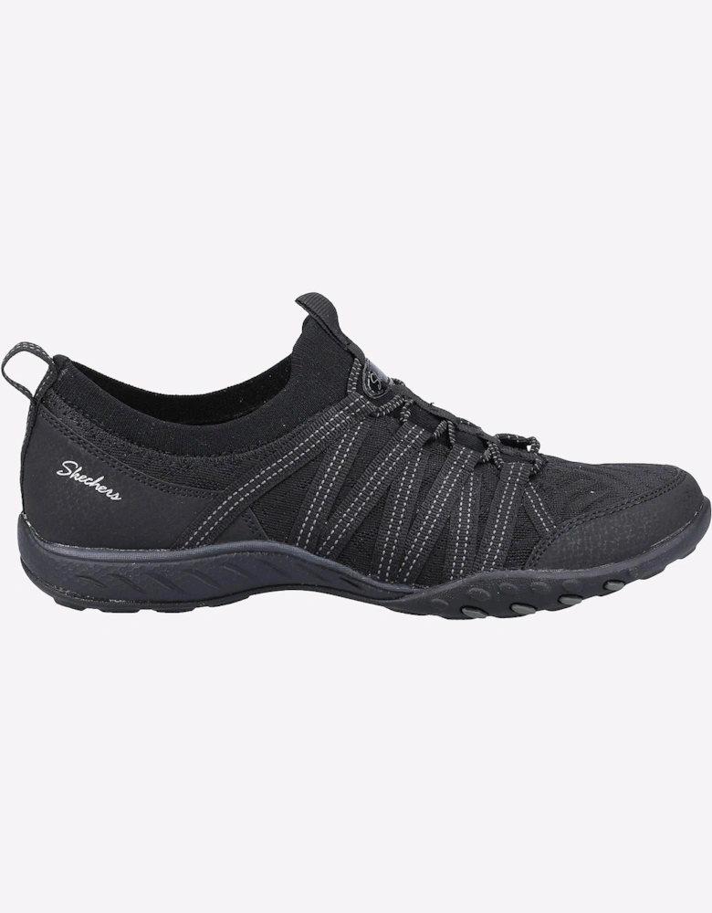 Skechers Breathe-Easy Memory Foam Womens Trainers Black