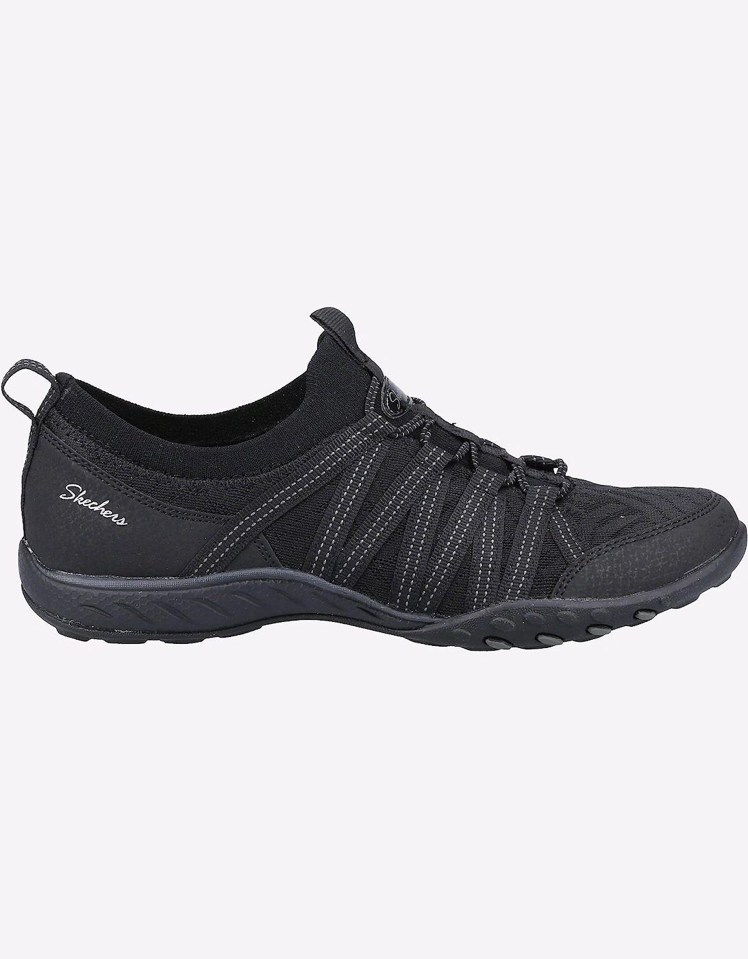Skechers Breathe-Easy Memory Foam Womens Trainers Black