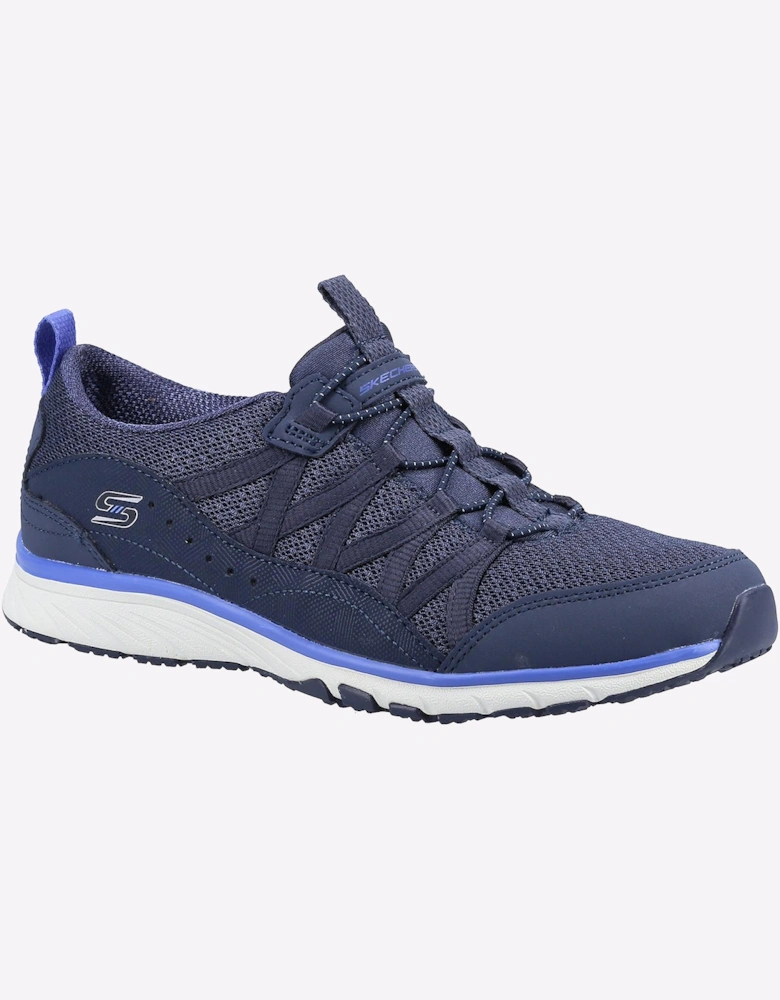 Skechers Gratis Sport Live Golden Memory Foam Trainers Womens Navy