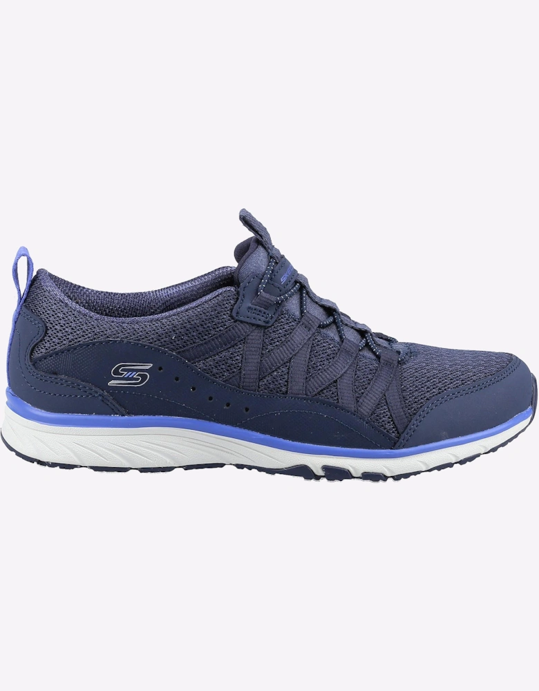 Skechers Gratis Sport Live Golden Memory Foam Trainers Womens Navy