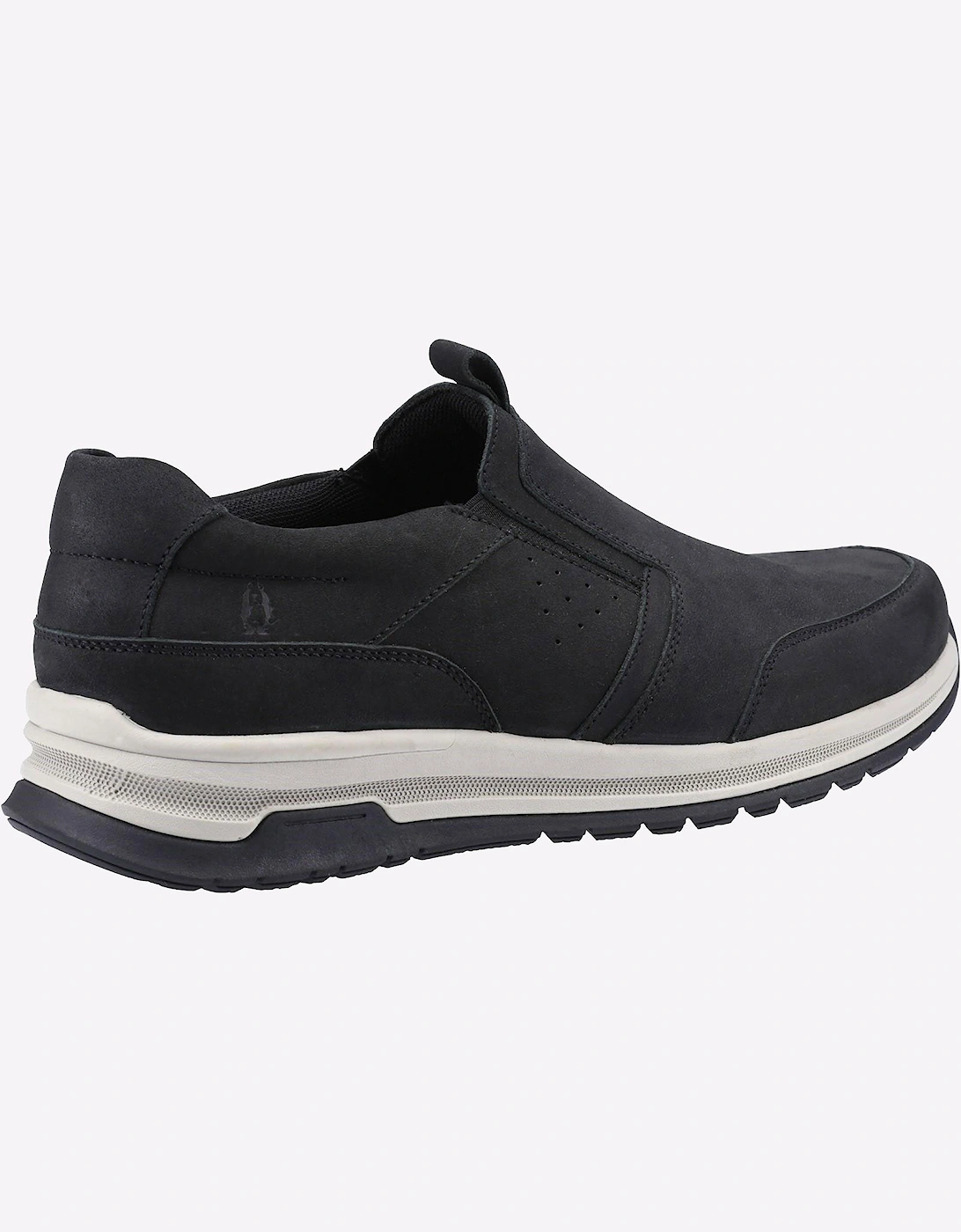 Hush Puppies Cole Slip On Leather Memory Foam Mens Black Nubuck
