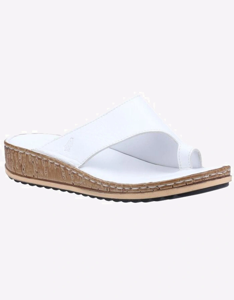 Hush Puppies Elissa Leather Sandals Womens White