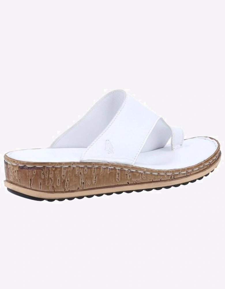 Hush Puppies Elissa Leather Sandals Womens White