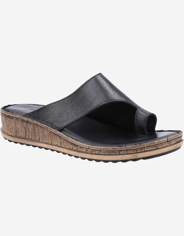 Hush Puppies Elissa Leather Sandals Womens Black