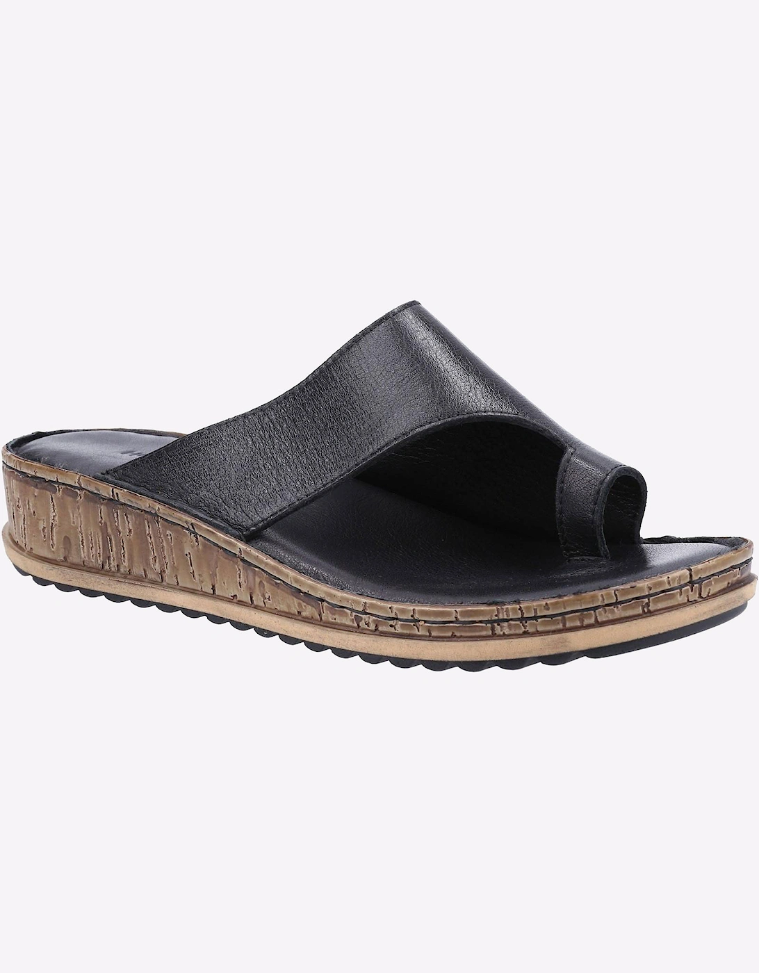Hush Puppies Elissa Leather Sandals Womens Black