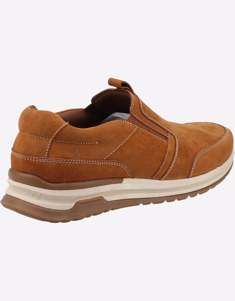 Hush Puppies Cole Slip On Leather Memory Foam Mens Tan