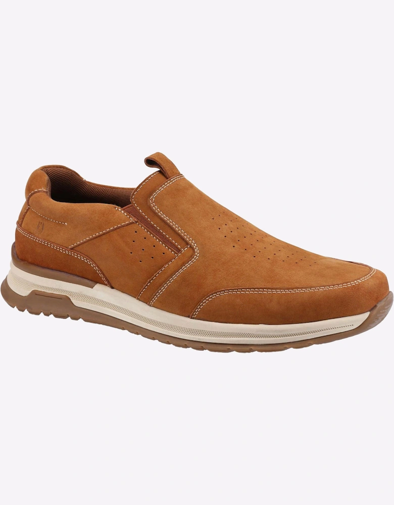 Hush Puppies Cole Slip On Leather Memory Foam Mens Tan