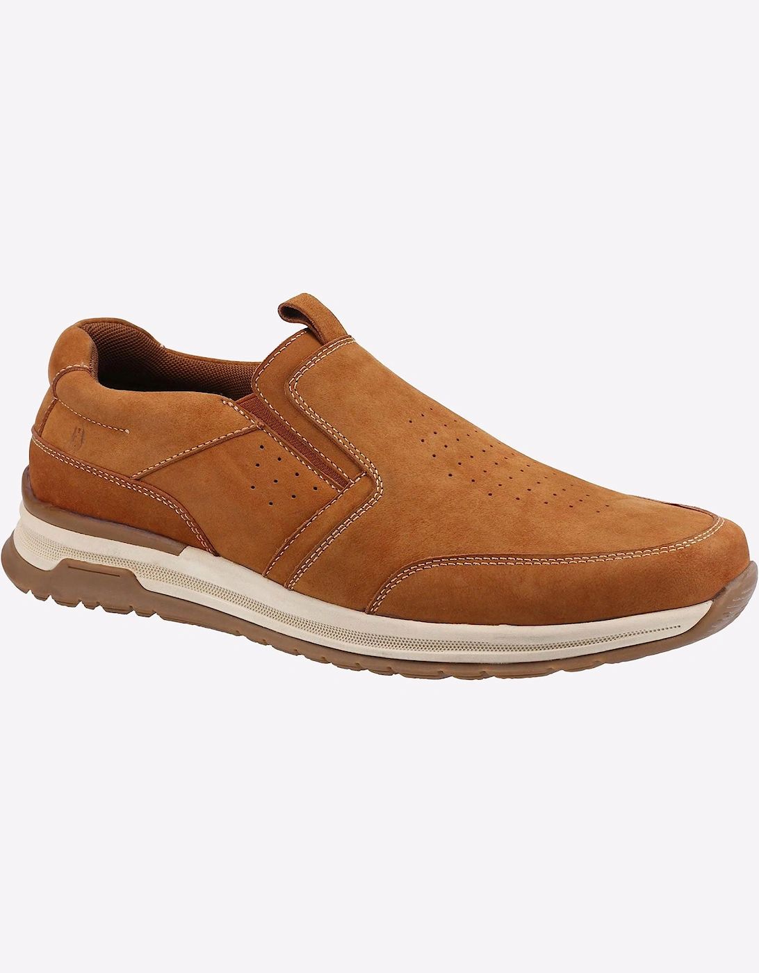 Hush Puppies Cole Slip On Leather Memory Foam Mens Tan