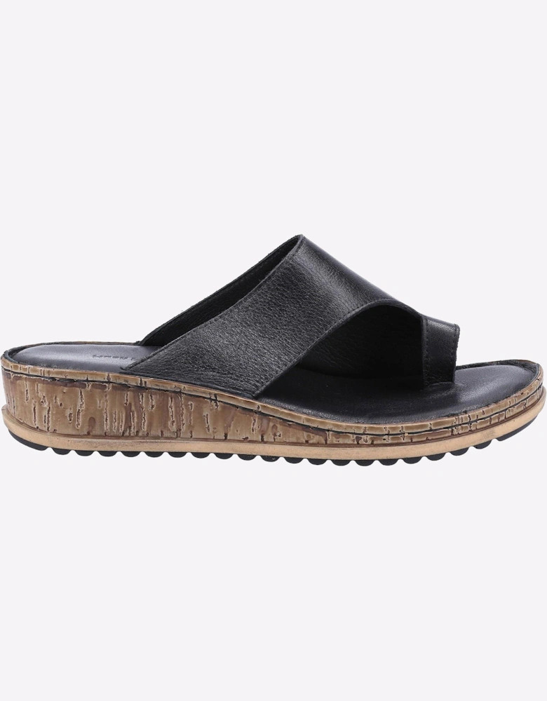 Hush Puppies Elissa Leather Sandals Womens Black