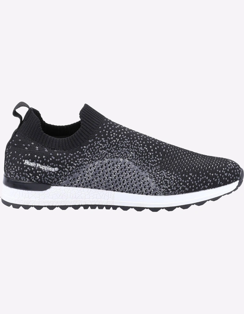 Hush Puppies Ennis Memory Foam Trainer Womens Black