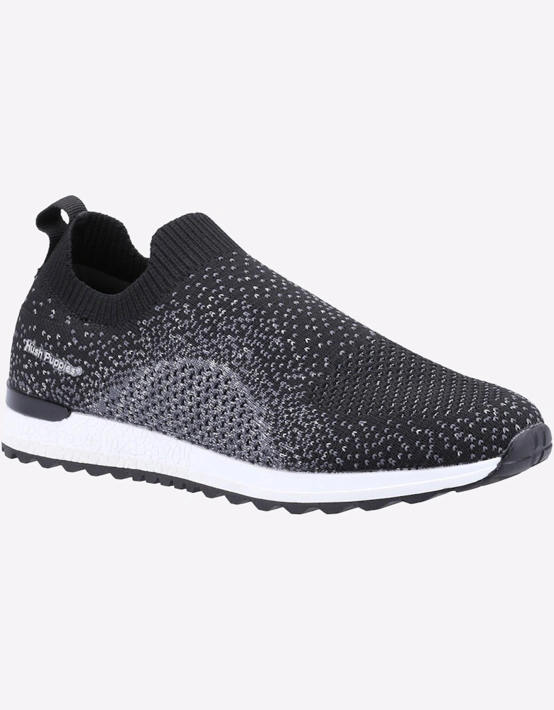 Hush Puppies Ennis Memory Foam Trainer Womens Black
