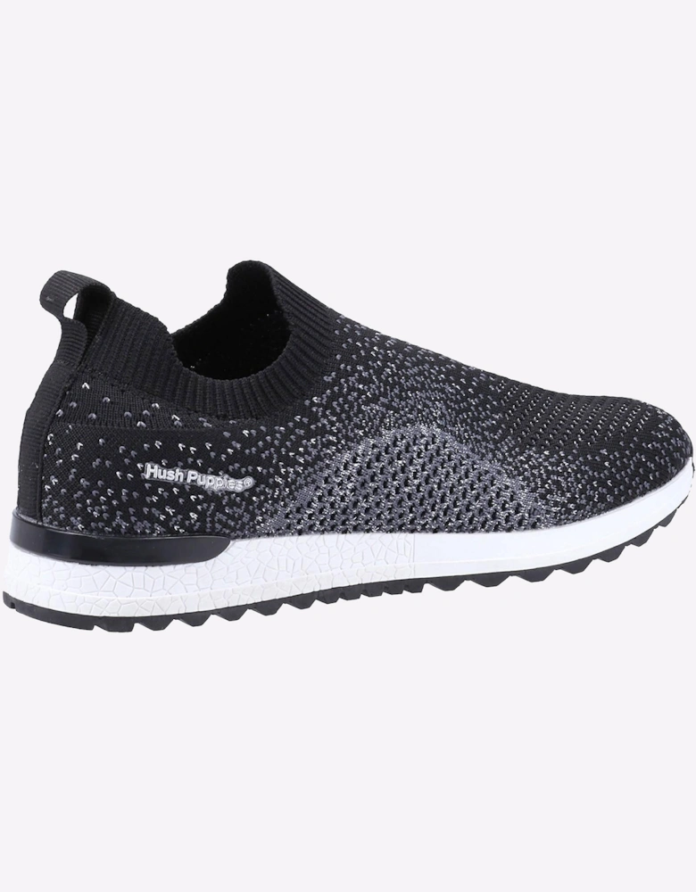 Hush Puppies Ennis Memory Foam Trainer Womens Black