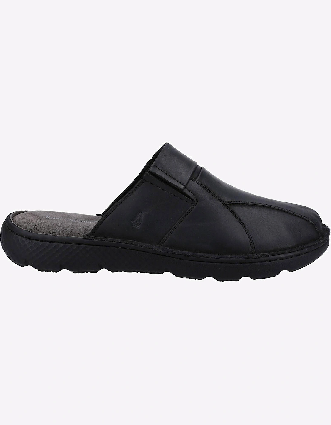 Hush Puppies Carson Mule Leather Sandal Mens Black