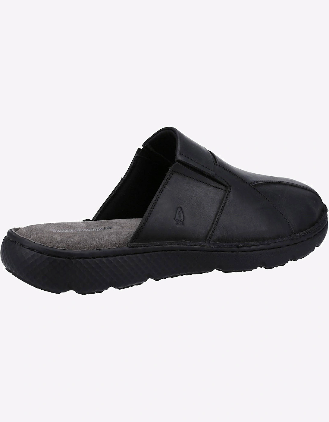 Hush Puppies Carson Mule Leather Sandal Mens Black