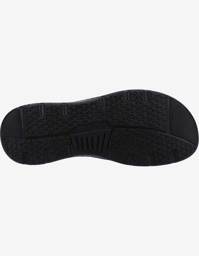 Hush Puppies Carson Mule Leather Sandal Mens Black