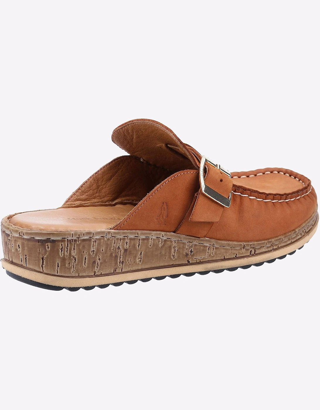 Hush Puppies Sorcha Mule Leather Sandal Womens Tan Nubuck