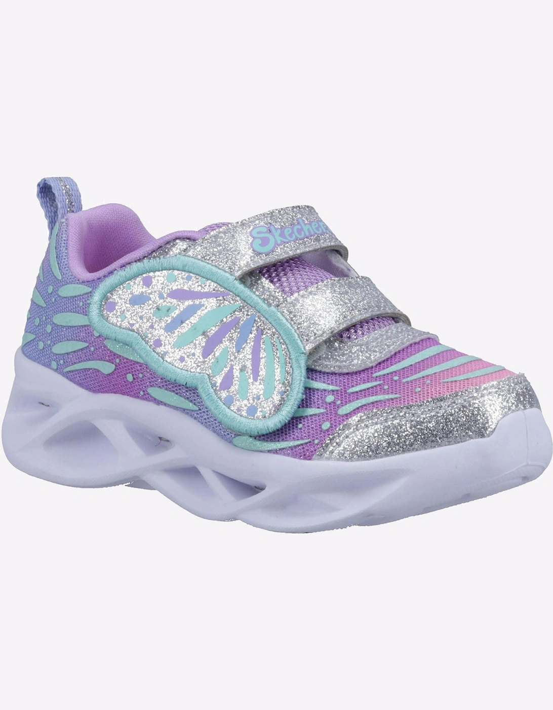 Skechers Twisty Brights Wingin' It Infant Silver / Lavender