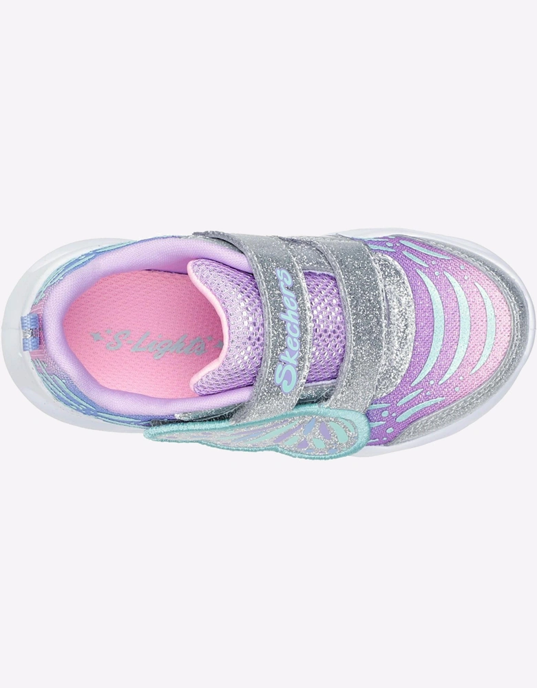 Skechers Twisty Brights Wingin' It Infant Silver / Lavender