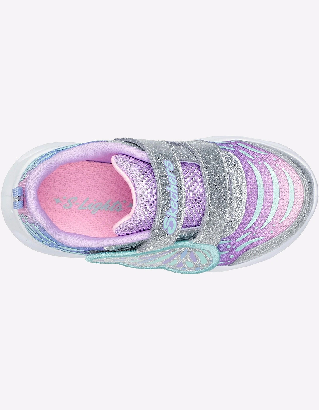 Skechers Twisty Brights Wingin' It Infant Silver / Lavender