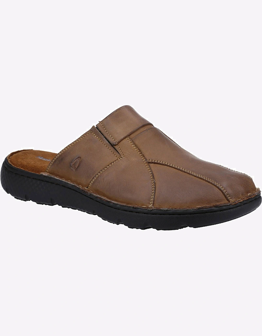 Hush Puppies Carson Mule Leather Sandal Mens Brown