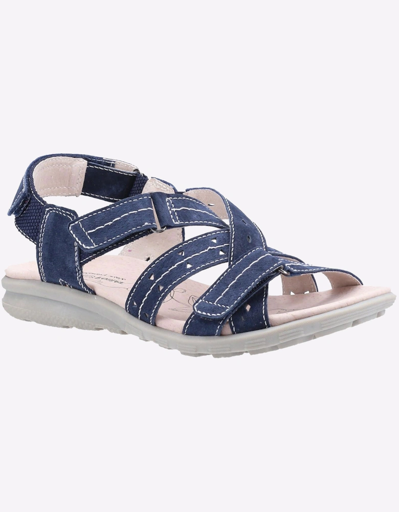 Fleet & Foster Bilbao Leather Memory Foam Womens Navy