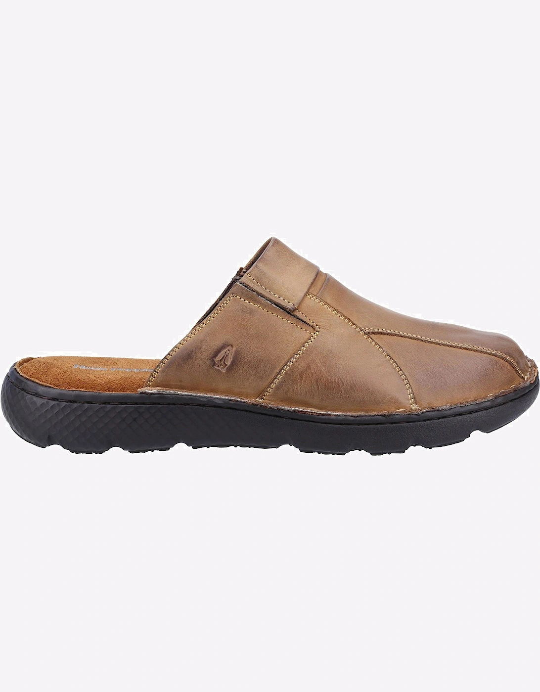Hush Puppies Carson Mule Leather Sandal Mens Olive