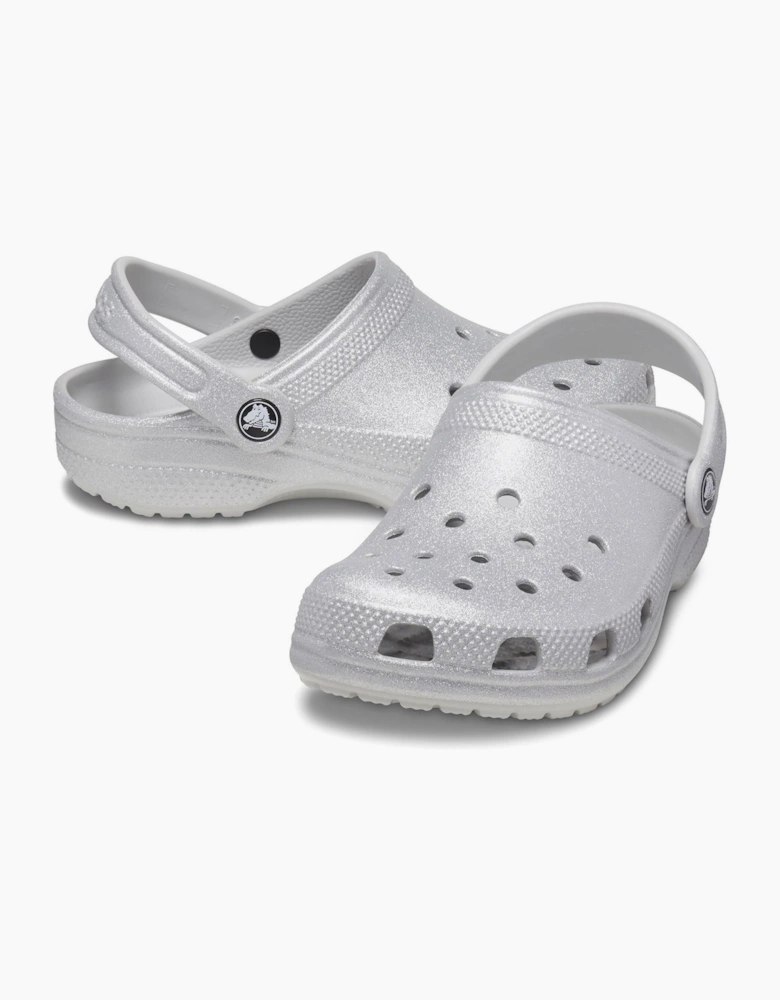 Crocs Classic Glitter Infants Silver
