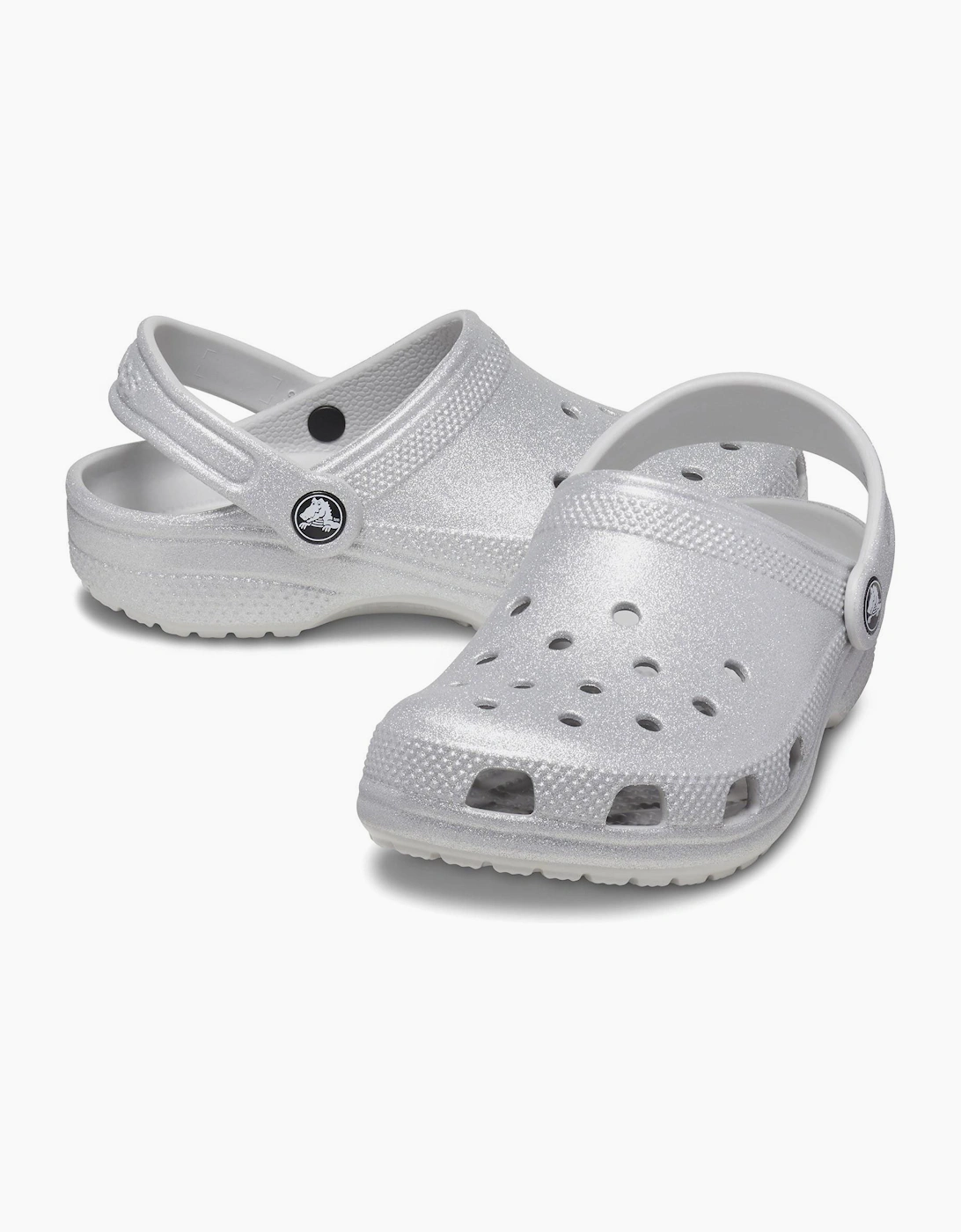 Crocs Classic Glitter Infants Silver