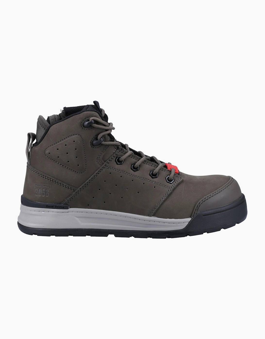 Hard Yakka Men's Grey 3056 Lace Zip Leather Cedar Safety Boots Uk Size 10.5 - Image 5