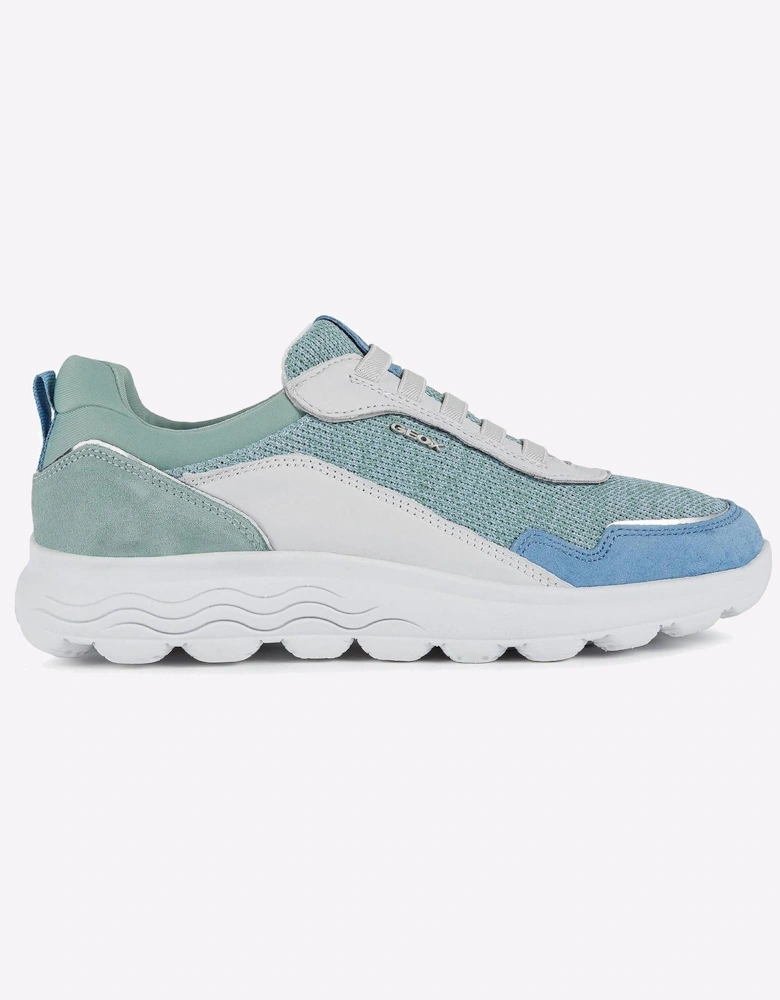 Geox Spherica Trainers Womens Blue / White /Green