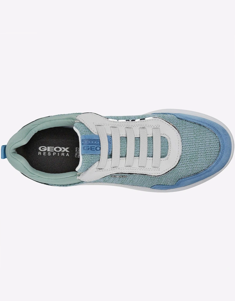 Geox Spherica Trainers Womens Blue / White /Green