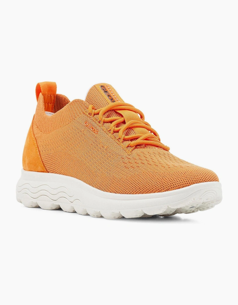 Geox Spherica Womens Trainers Orange / White