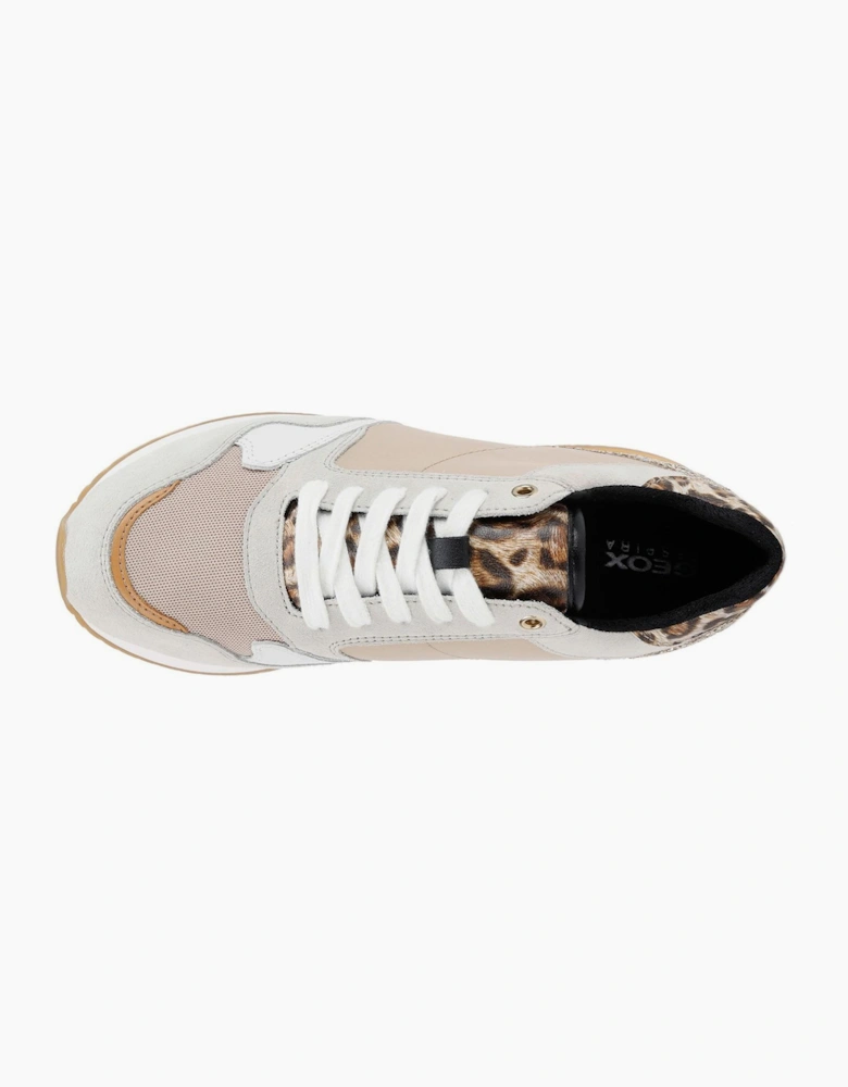 Geox Doralea Womens Trainers Off White / Beige