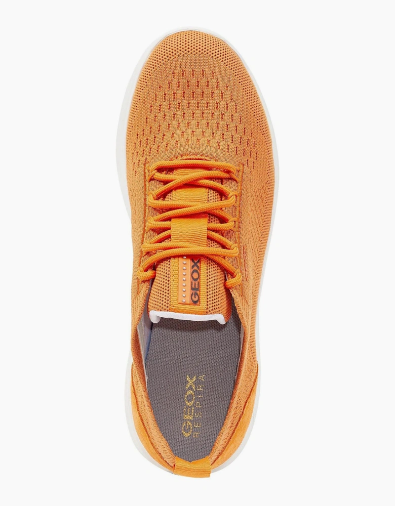 Geox Spherica Womens Trainers Orange / White