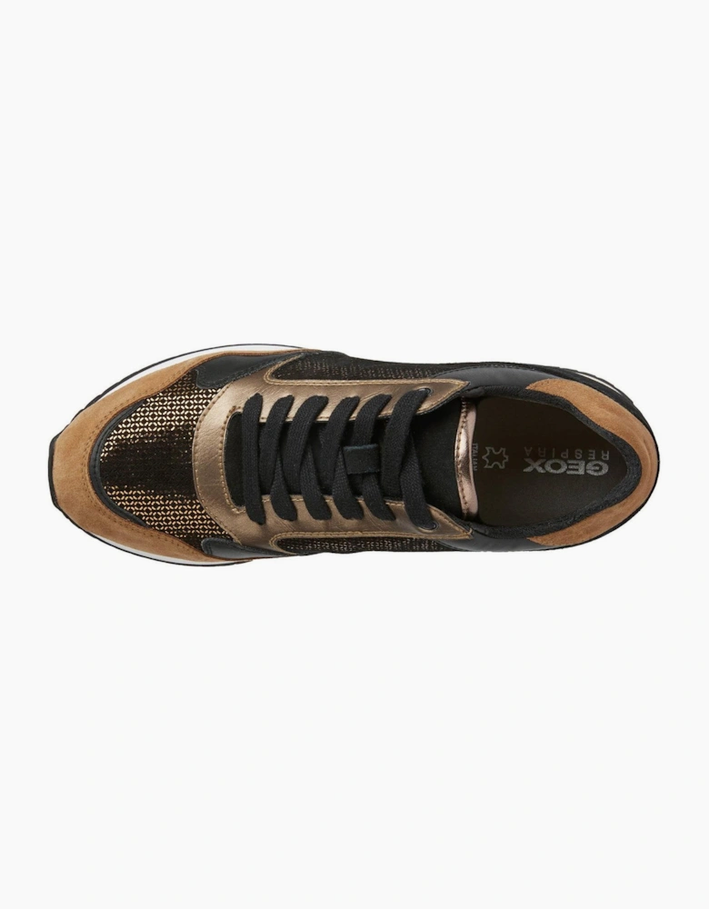 Geox Doralea Womens Trainers Bronze / Toffee / Black