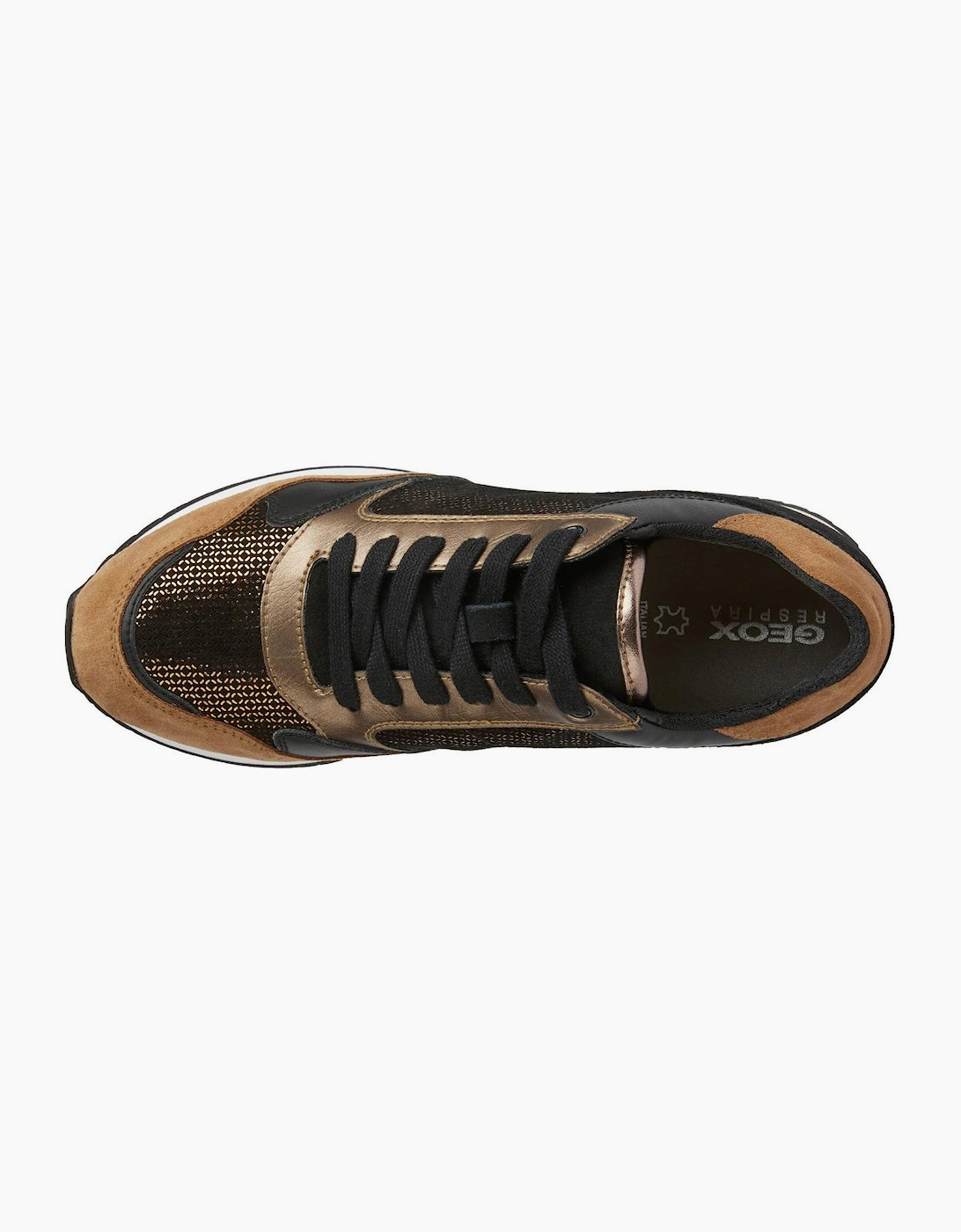 Geox Doralea Womens Trainers Bronze / Toffee / Black