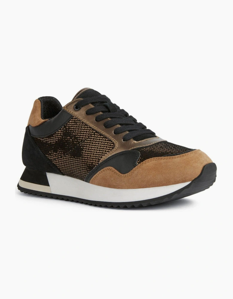 Geox Doralea Womens Trainers Bronze / Toffee / Black