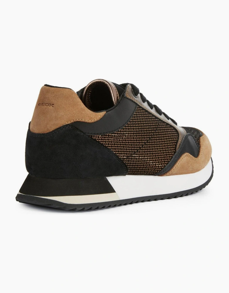 Geox Doralea Womens Trainers Bronze / Toffee / Black