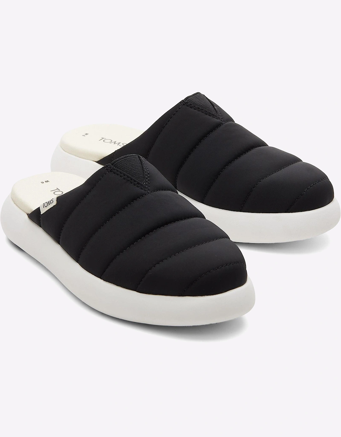 Toms Alpargata Mallow Mule Womens Shoes Black / White