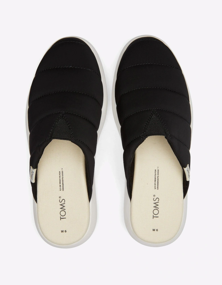 Toms Alpargata Mallow Mule Womens Shoes Black / White