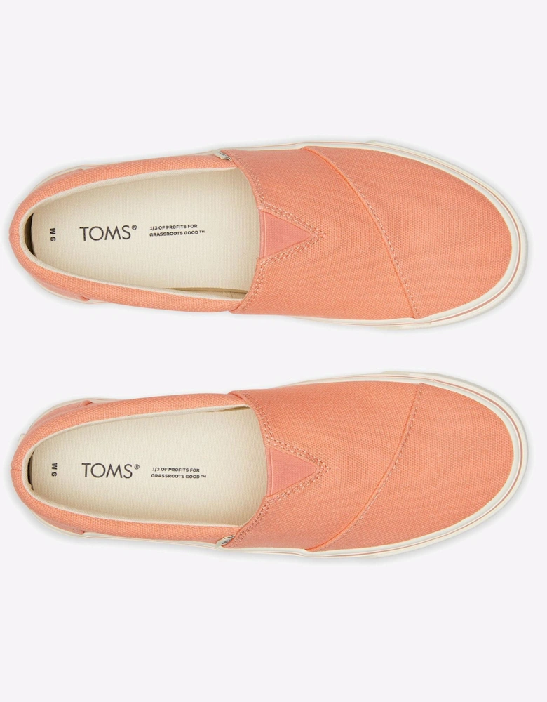 Toms Alpargata Fenix Slip On Shoes Womens Orange / Peach