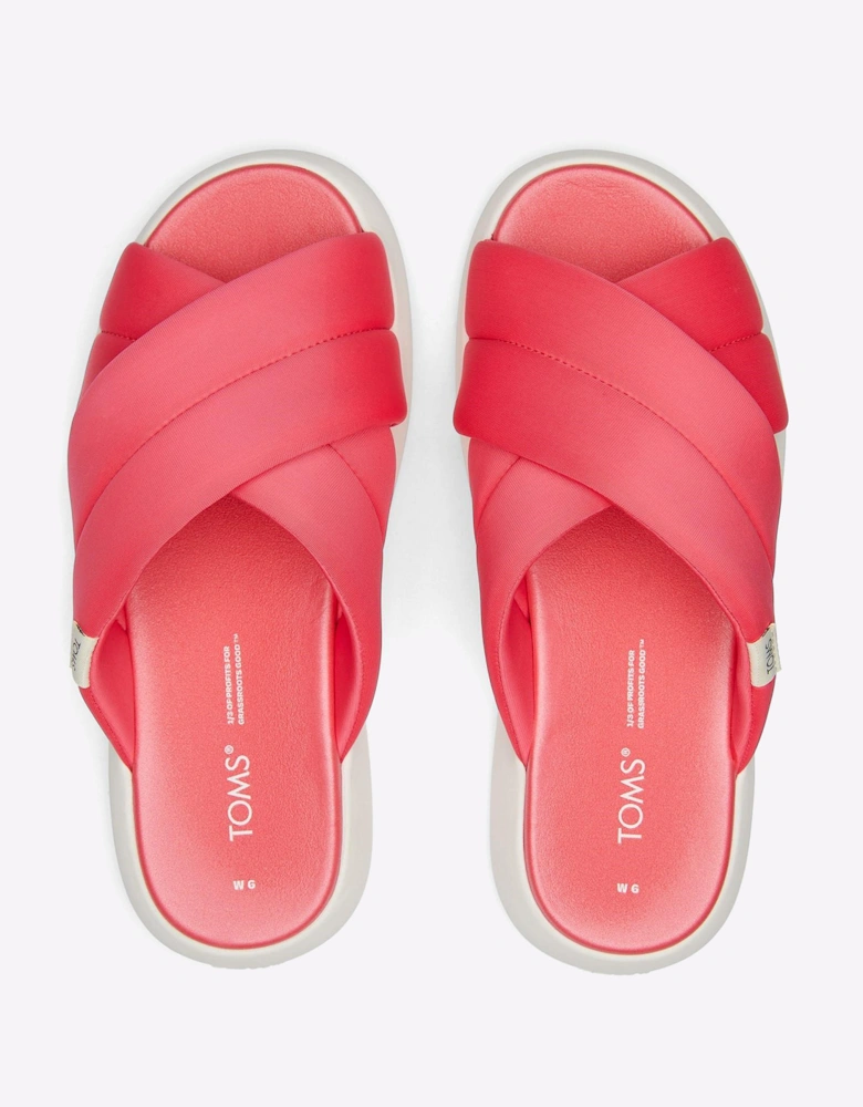 Toms Alpargata Mallow Crossover Slide Womens Sliders Pink
