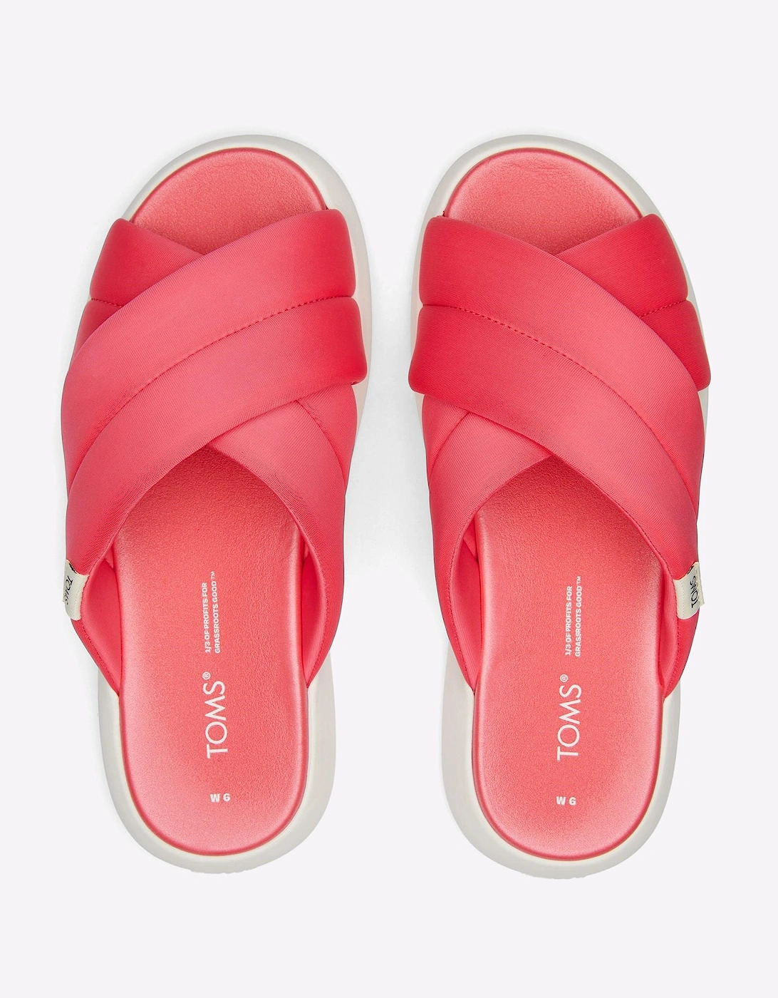 Toms Alpargata Mallow Crossover Slide Womens Sliders Pink