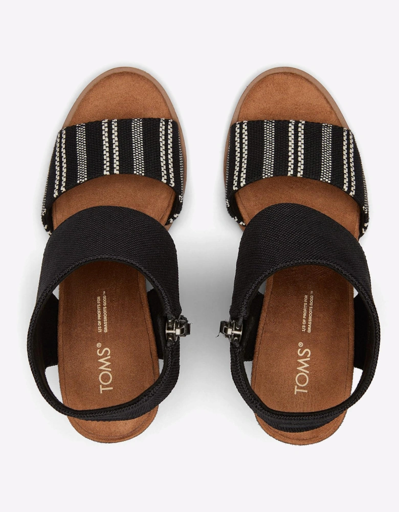 Toms Majorca Cutout Sandal Womens Black
